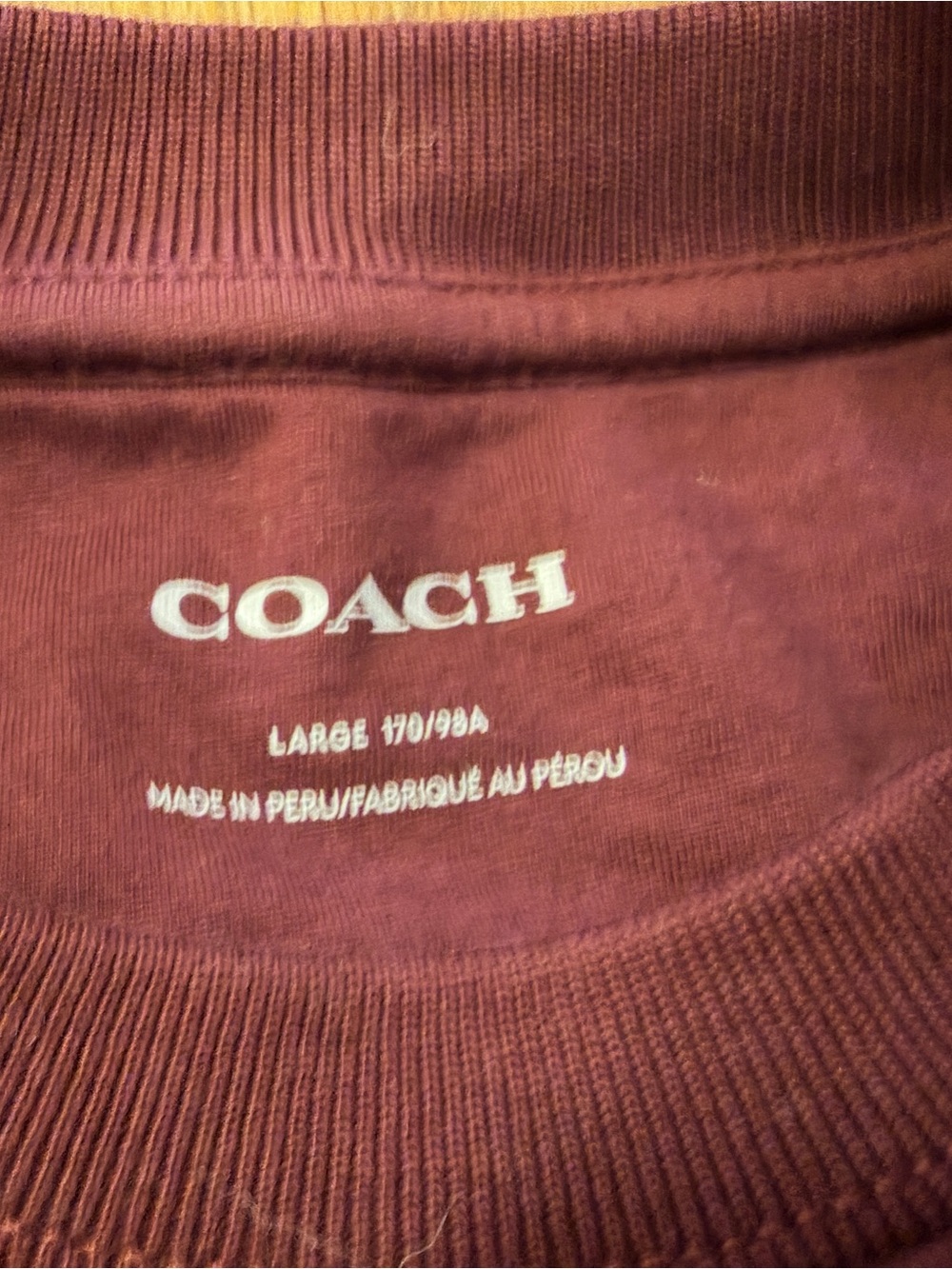 Coach Maroon Snake Sweatshirt women’s large crewneck - Picture 5 of 6